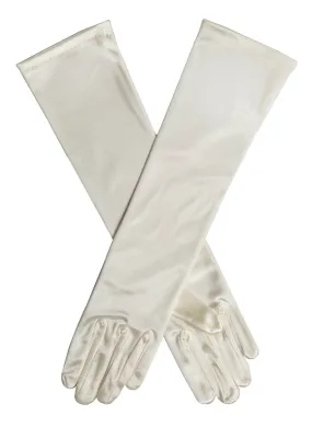 Women's Long Below-Elbow Satin Gloves